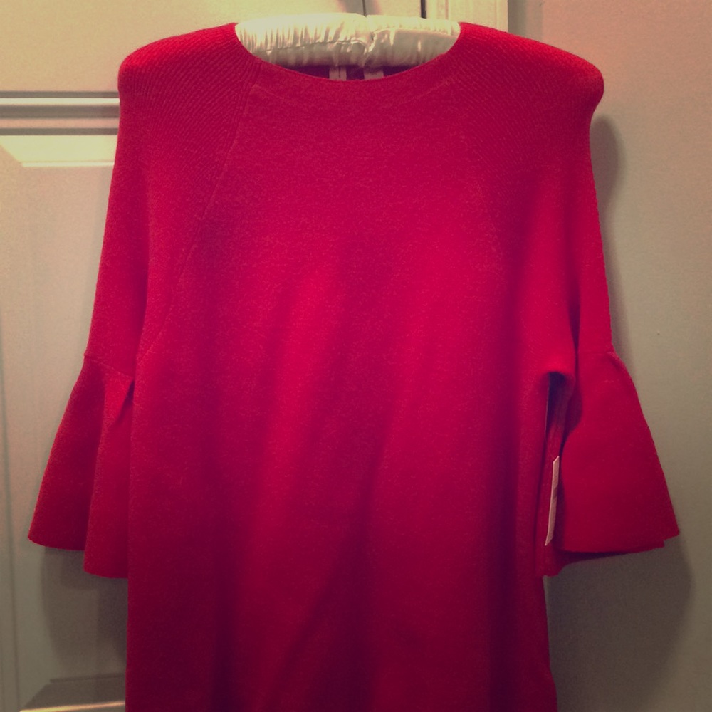 Anthropologie Red Moth Bell sleeve  Sweater